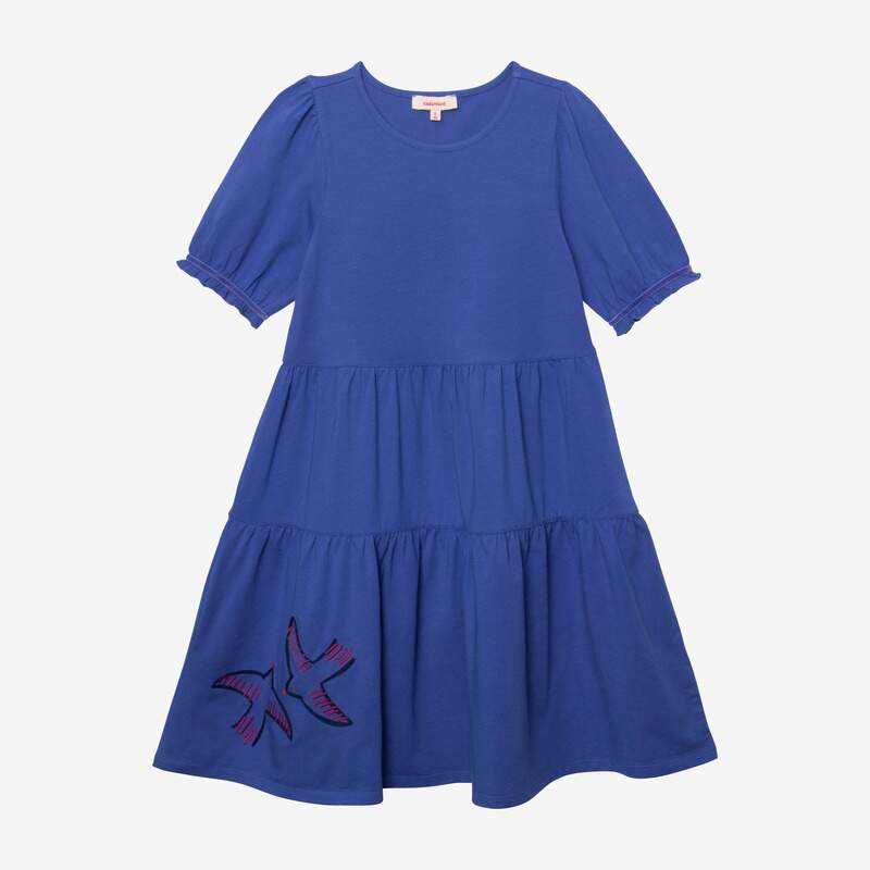 Robe fille manches ballon bleuee Catimini