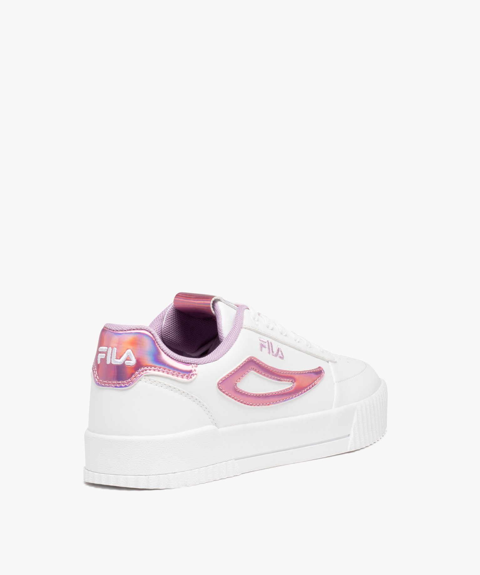 Baskets femme à lacets et détails colorés - Fila blanc | GEMO