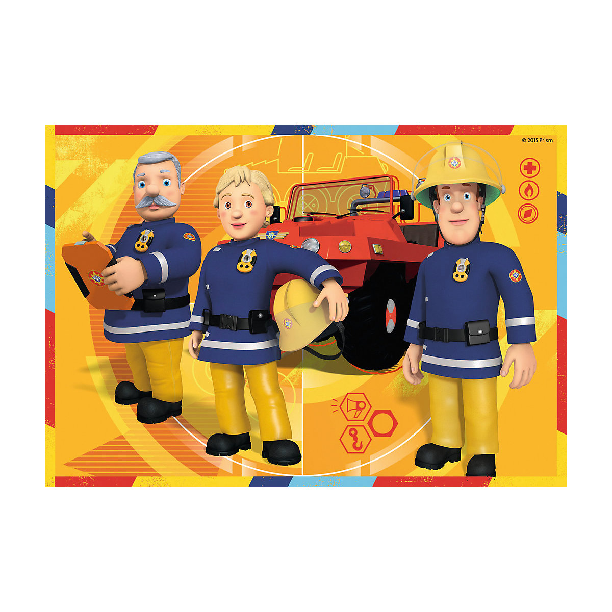 2er Set Puzzle, je 12 Teile, 26x18 cm, Feuerwehrmann Sam