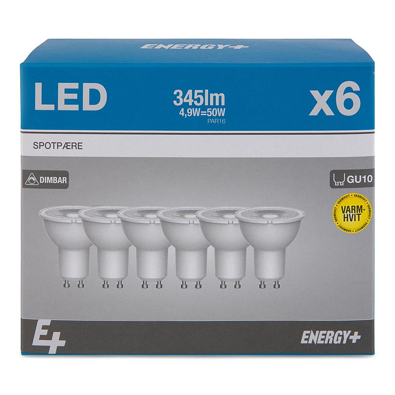 Energy Spotpære LED 345 lm 6-pk Energy  GU10
