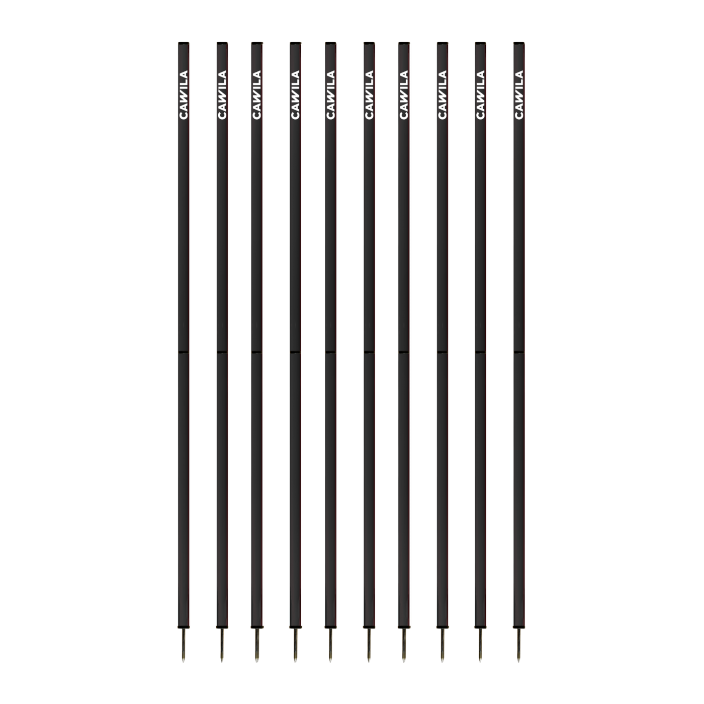 Cawila Academy Slalomstangen 170cm im 10er Set | 33mmx170cm | Schwarz