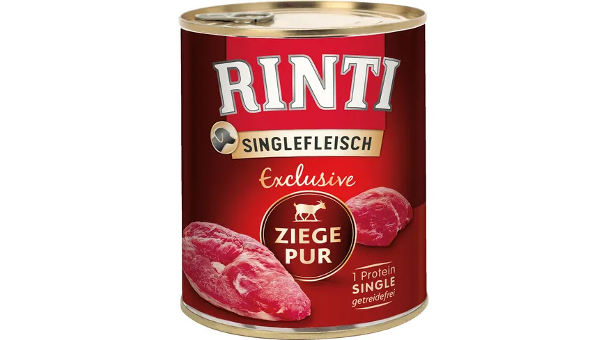 RINTI Hundenassfutter Singlefleisch Exclusive Ziege Pur 800 g