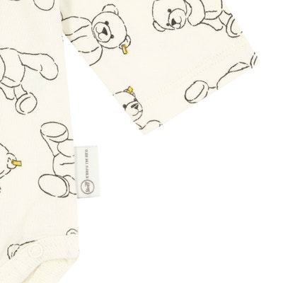 Wickelbody langarm, beige für Jungs