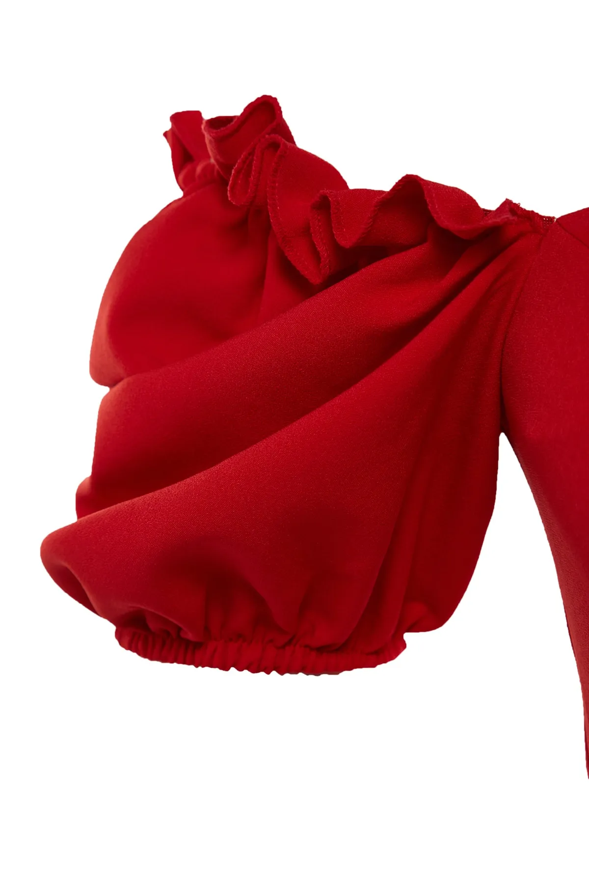 Trendyol Collection  Rot gefüttertes, gewebtes, elegantes Abendkleid TPRSS21EL0053