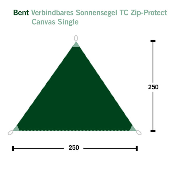 VERBINDBARES SONNENSEGEL TC-ZIP-PROTECT CANVAS SINGLE - Tarp