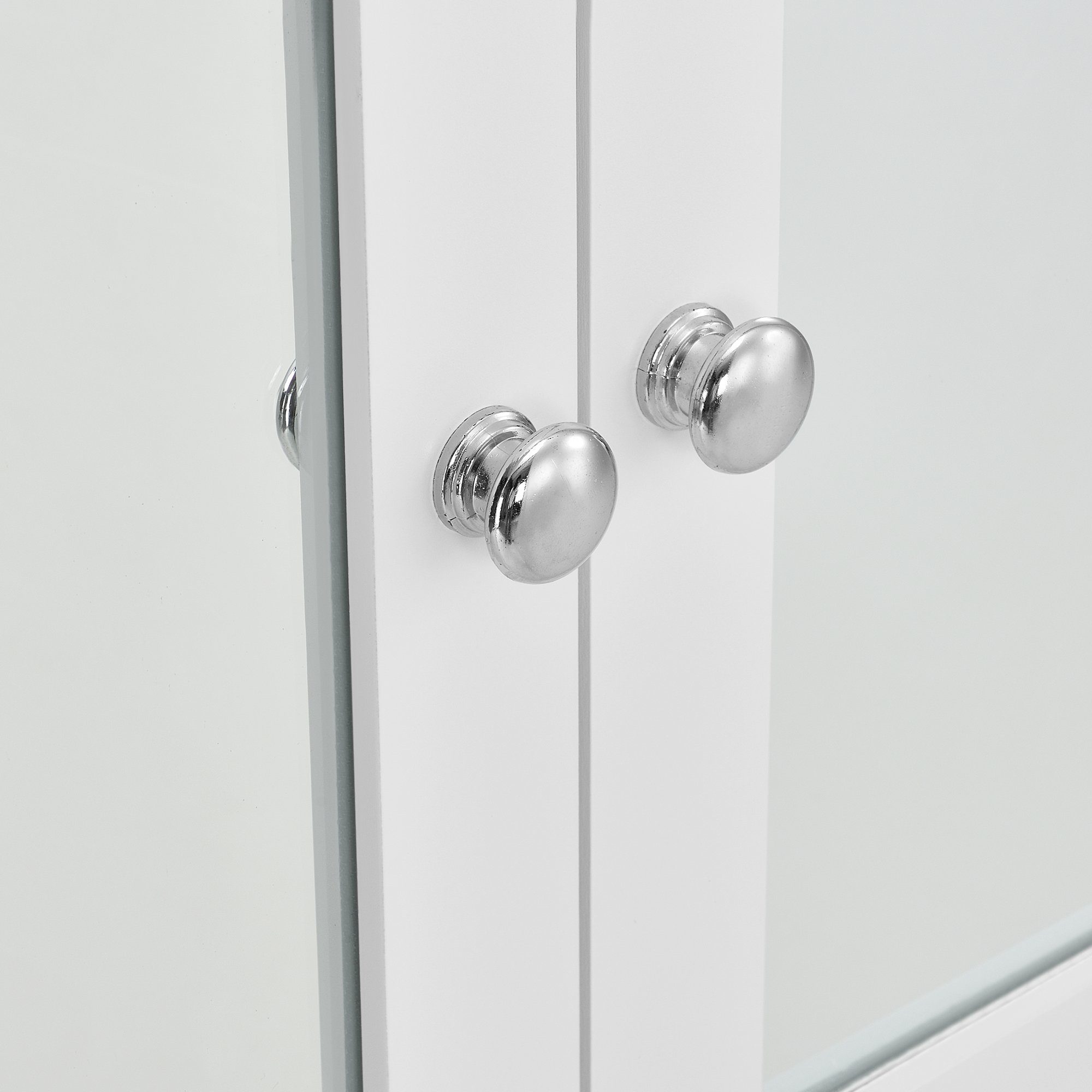 en.casa Badezimmerspiegelschrank Freren Spiegelschrank 58x56x13cm Weiß