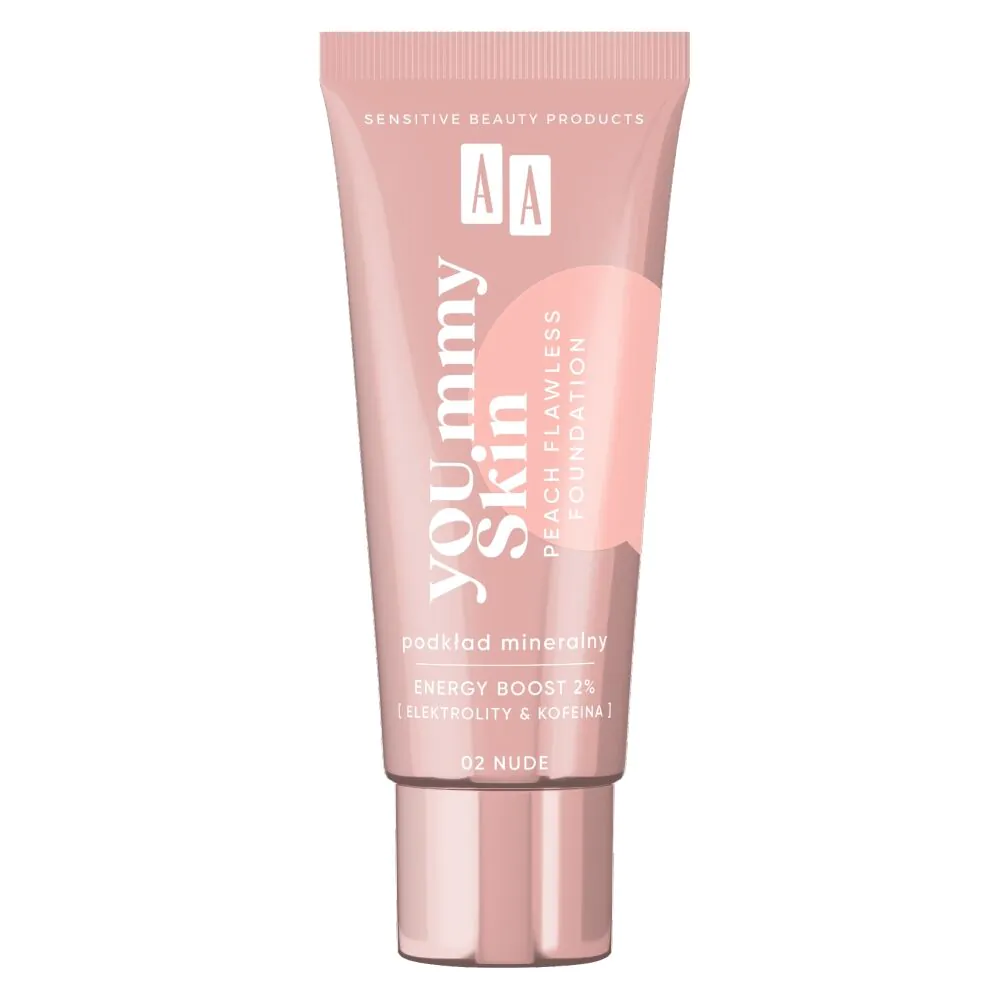 AA YOUmmy Skin Peach Flawless Radiance mineralni puder, 02 Nude