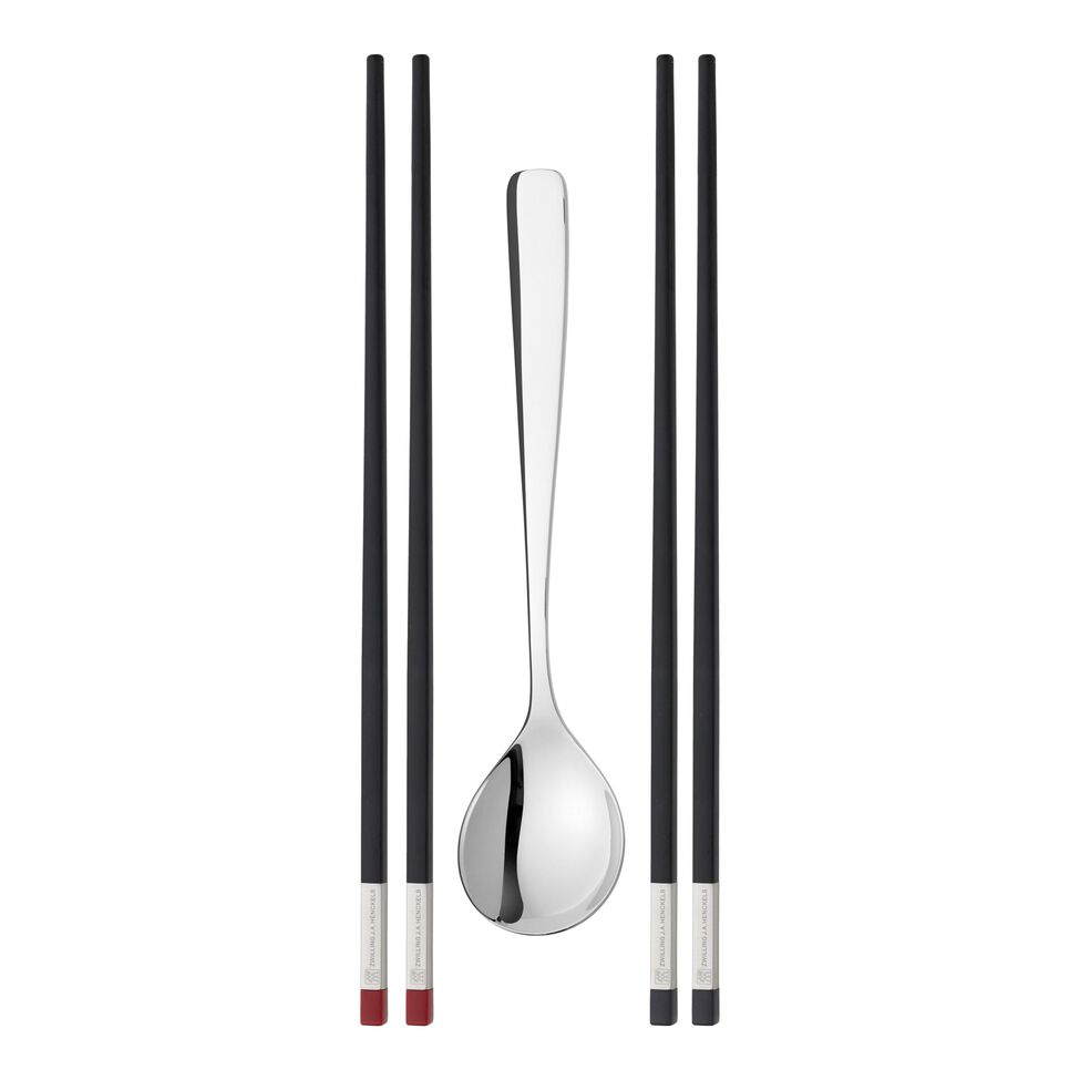 Chopstick-Set, klein 5-tlg, mattiert/poliert