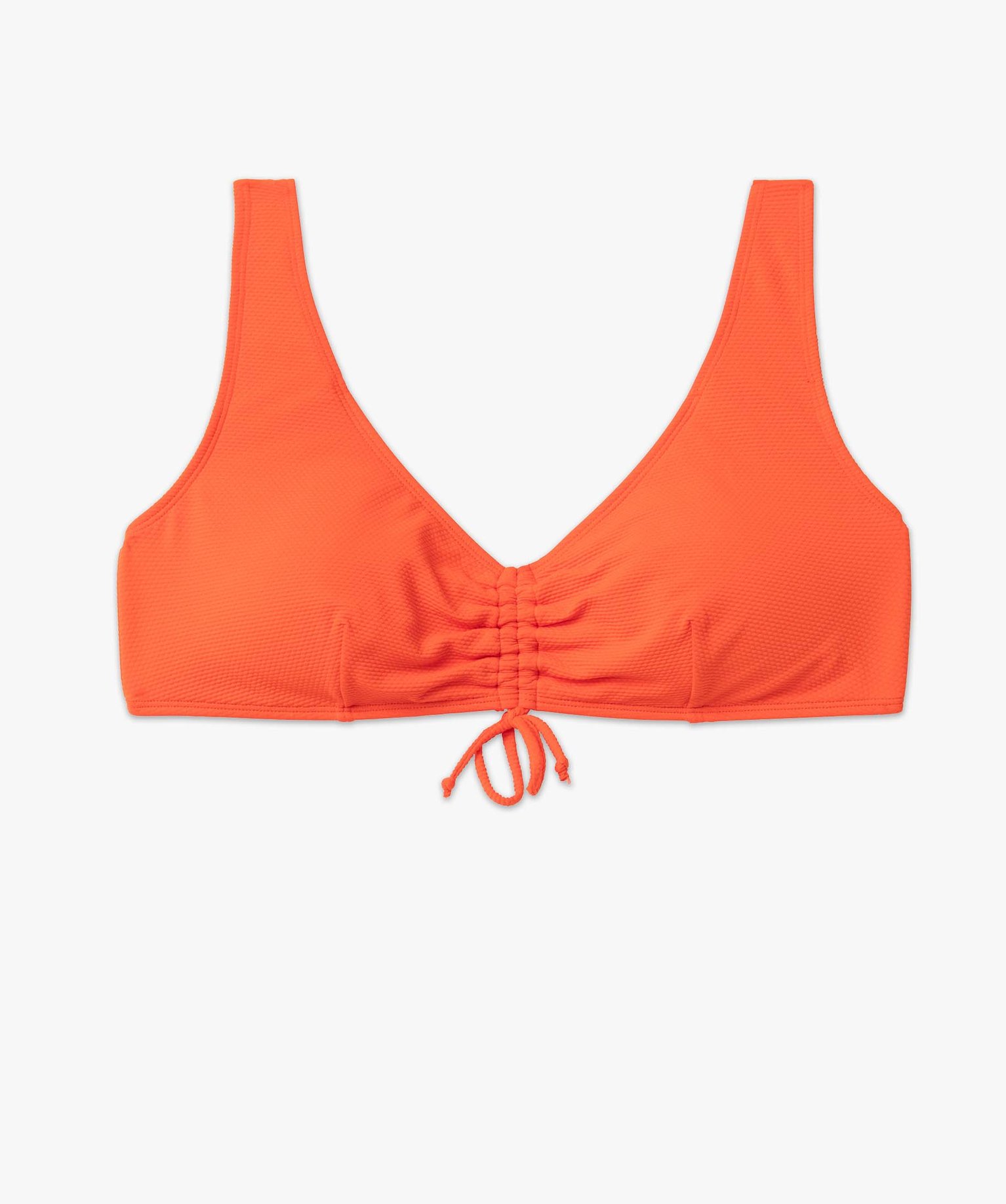 Haut de maillot de bain femme grande taille en maille texturée rouge | GEMO