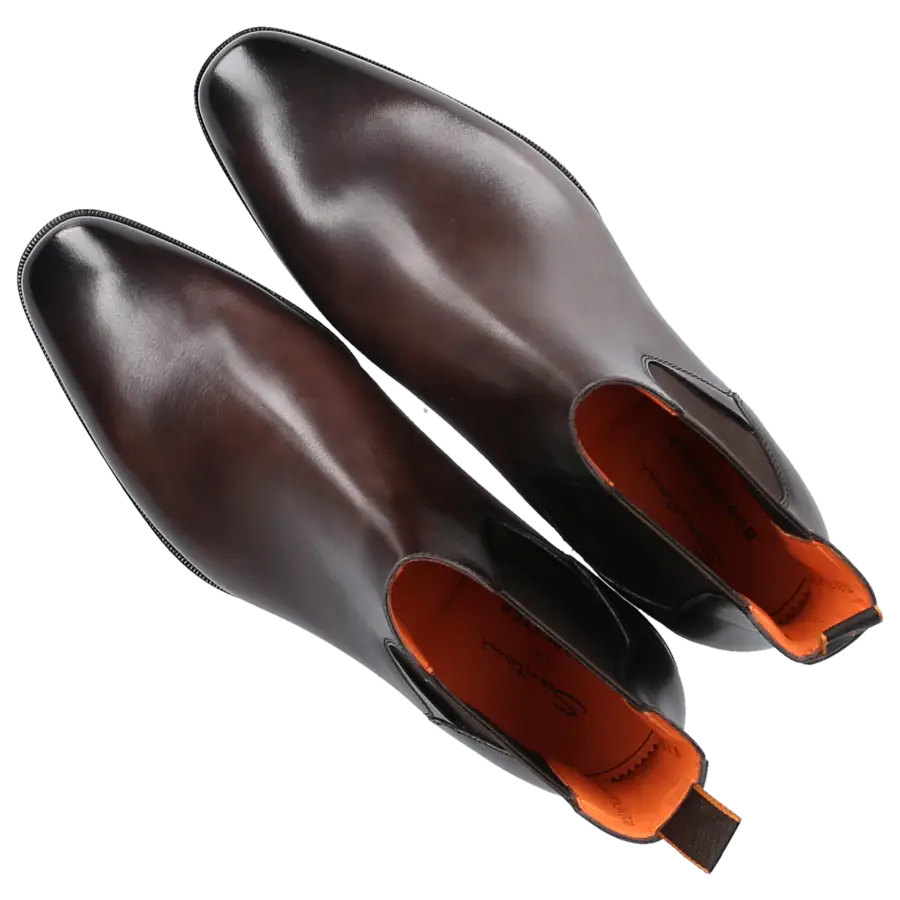 Santoni - Chelsea Boots 16755 Kalbsleder - braun