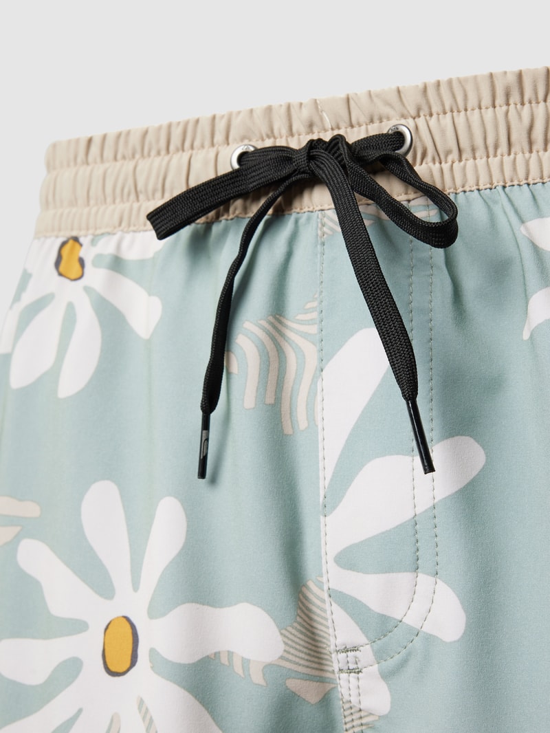 Badehose mit Allover-Muster in mint