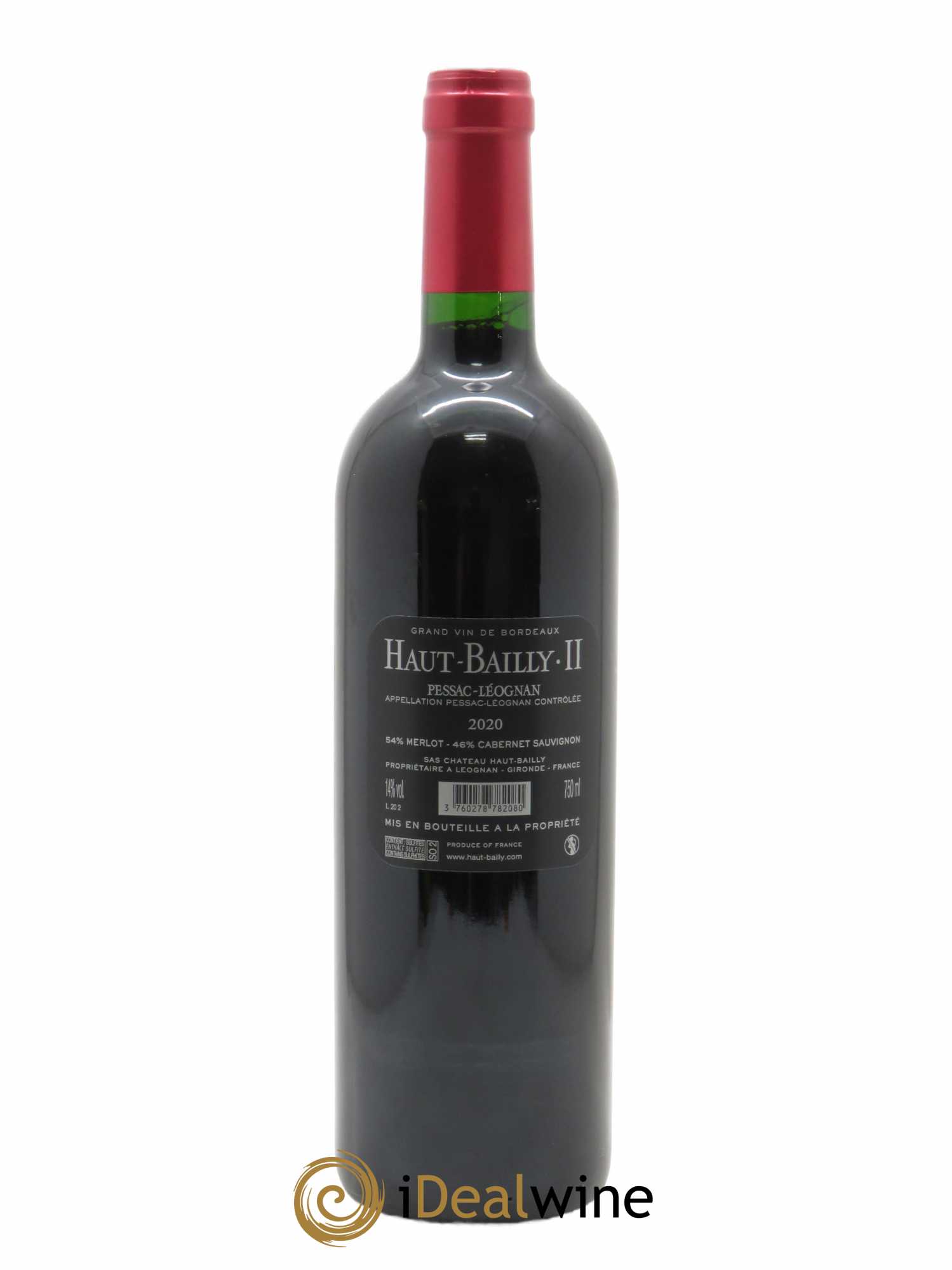 Haut Bailly II (Anciennement La Parde de Haut-Bailly) Second vin (CBO à partir de 6 BTS) 2020 - Lot de 1 Bouteille