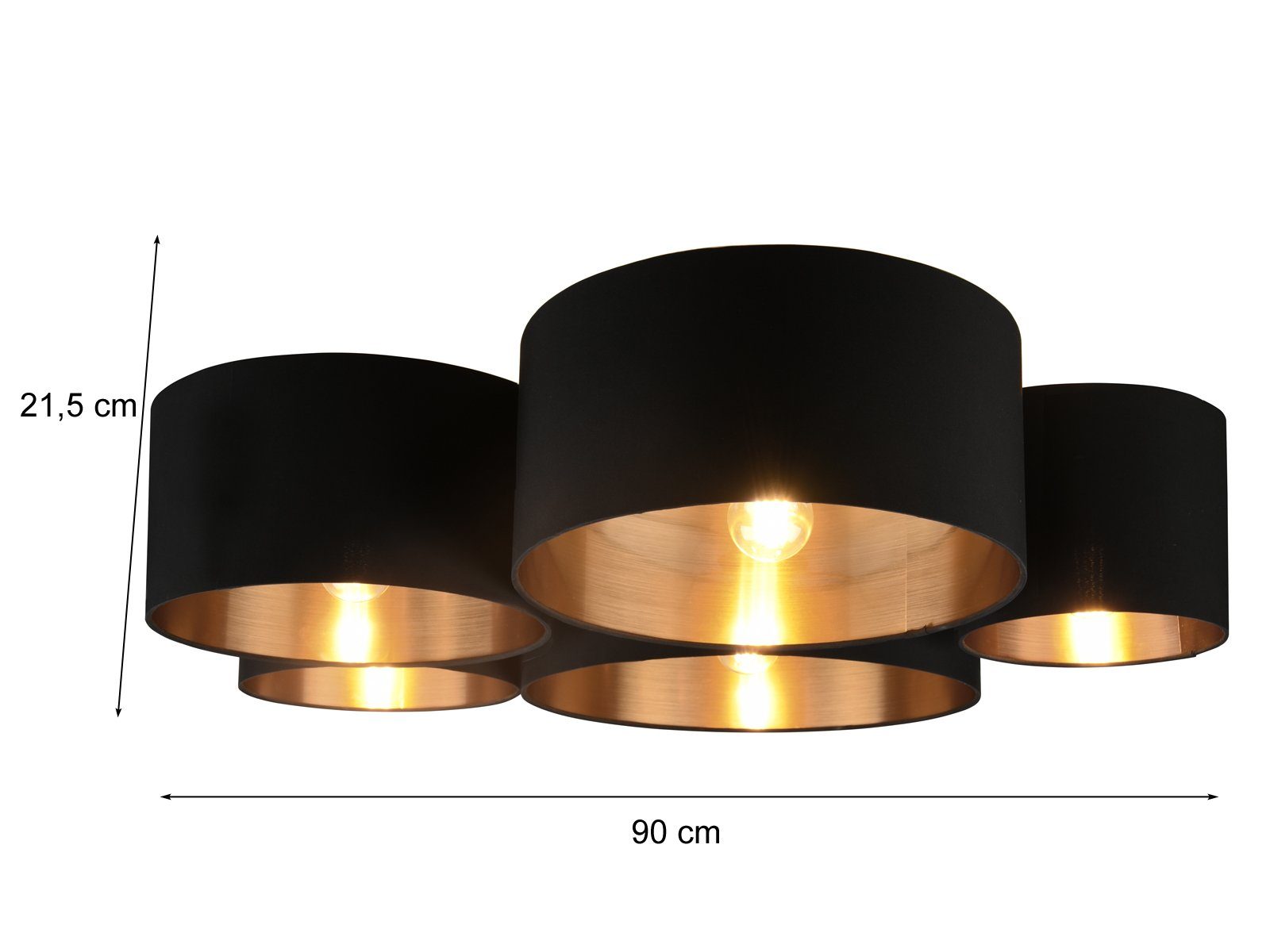 meineWunschleuchte Deckenleuchte, ohne Leuchtmittel, groß-e Designer-lampen über-n Esstisch-lampe Treppenhaus, Breite 90cm