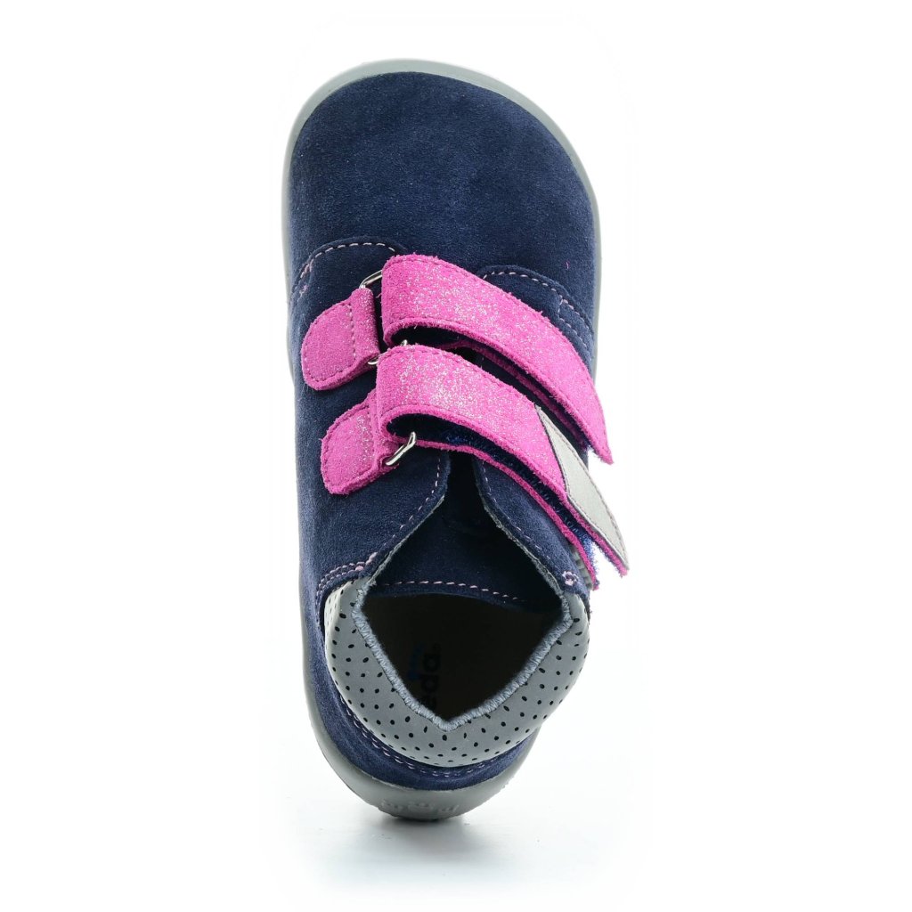 Beda Ocean Shine mit Membran (BF 0001/W/M) dunkelblaue Barfuß-Stiefeletten