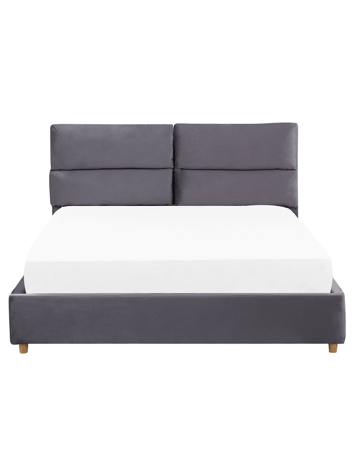 Beliani Doppelbett BATILLY in Grau - (W) 174 x (H) 105 x (L) 224 cm günstig kaufen onesize