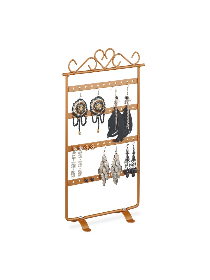 relaxdays Ohrringhalter in Bronze - (B)16,5 x (H)30,5 x (T)6,5 cm günstig kaufen onesize