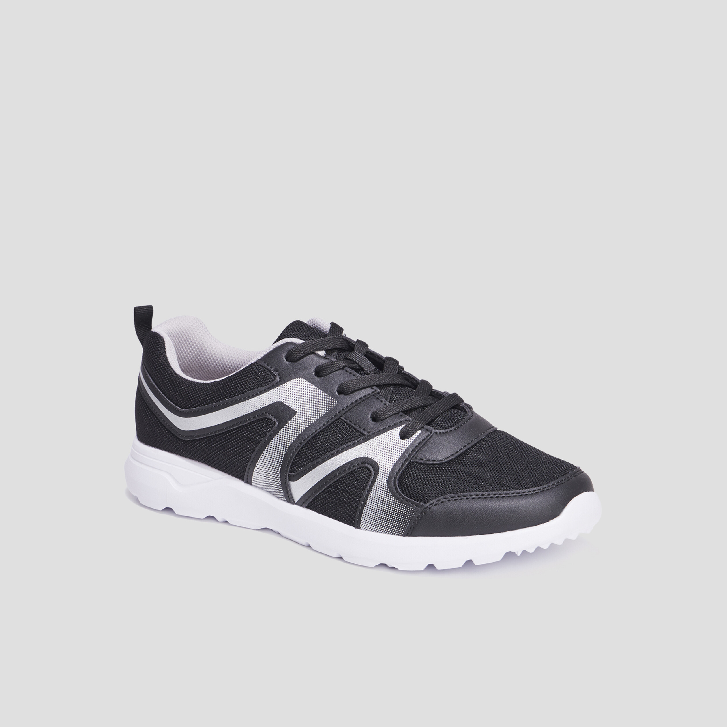 Baskets running à lacets Rexited noir homme | La Halle