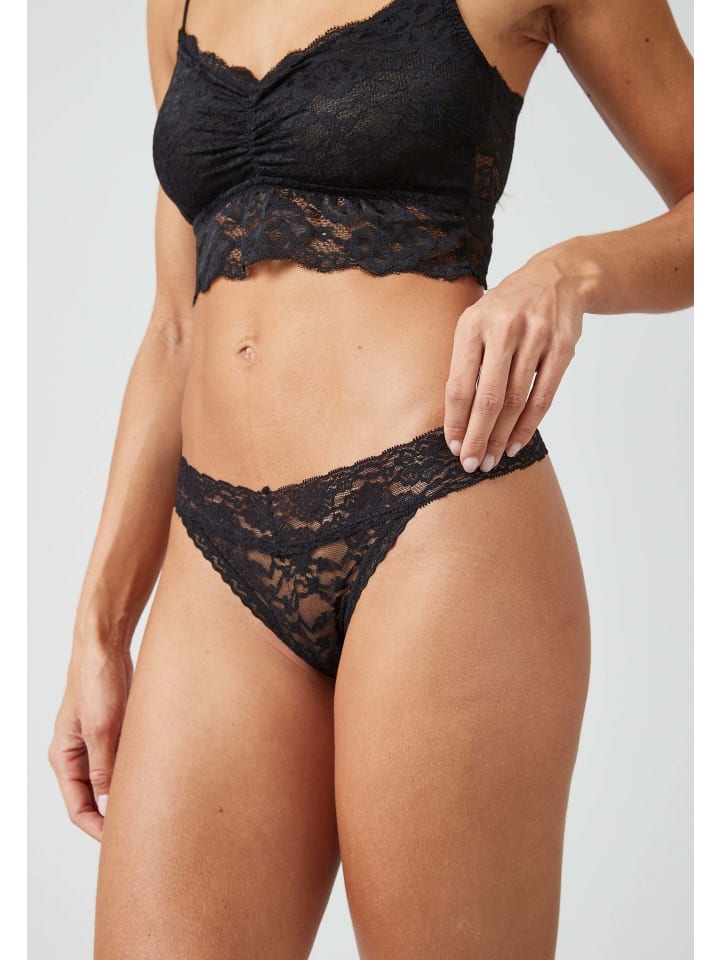 SNOCKS Tangas aus Spitze 3 Stück in Schwarz günstig kaufen