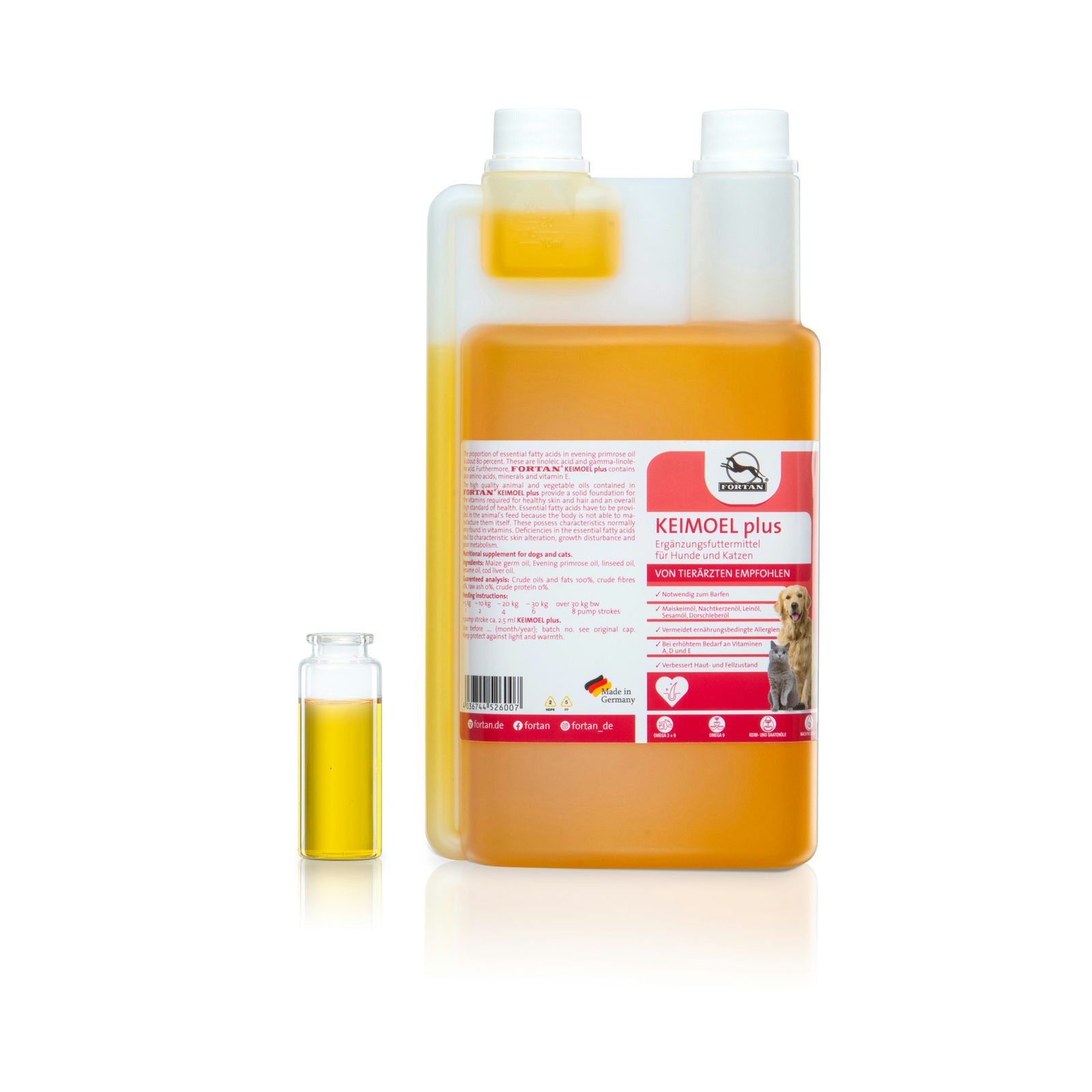 Fortan Ergänzungsfutter & Aufzucht Fortan Keimöl plus mit Gamma-Linolen 1 l