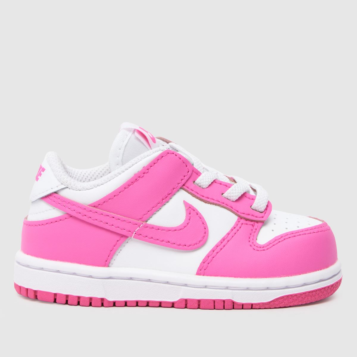 Belo-roza superge Nike Dunk Low za deklice z motivom malčka