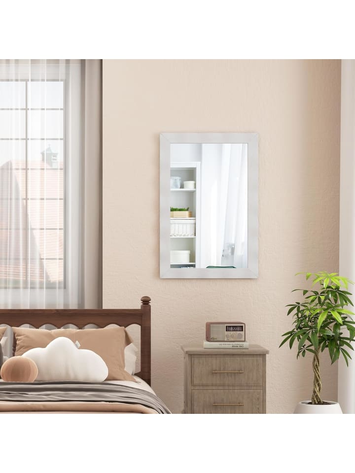 COSTWAY Wandspiegel 106 x 71.5 cm in Weiß günstig kaufen onesize
