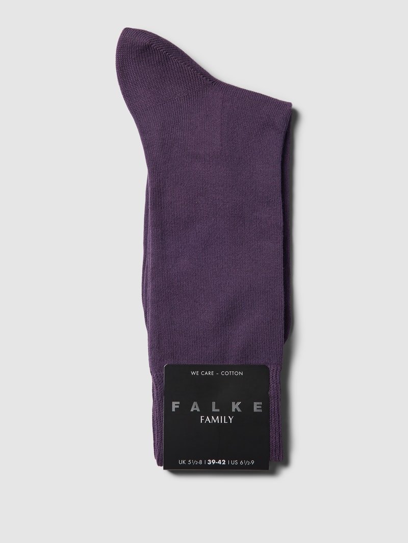 Socken mit Label-Print in aubergine