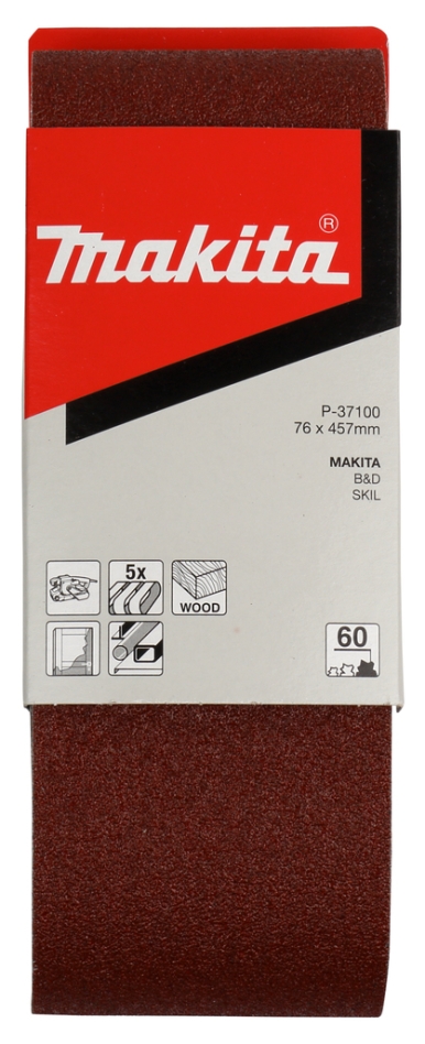 Makita dodatki P-37100 brusni trak 457 x 76 mm K60 5 kosov.