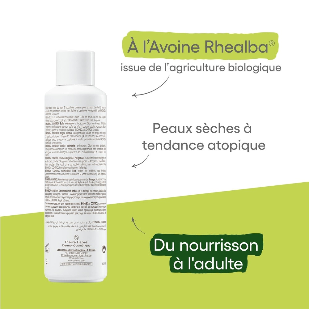 A-Derma Exomega Control Bain apaisant  Flacon 25 0ml Soin apaisant