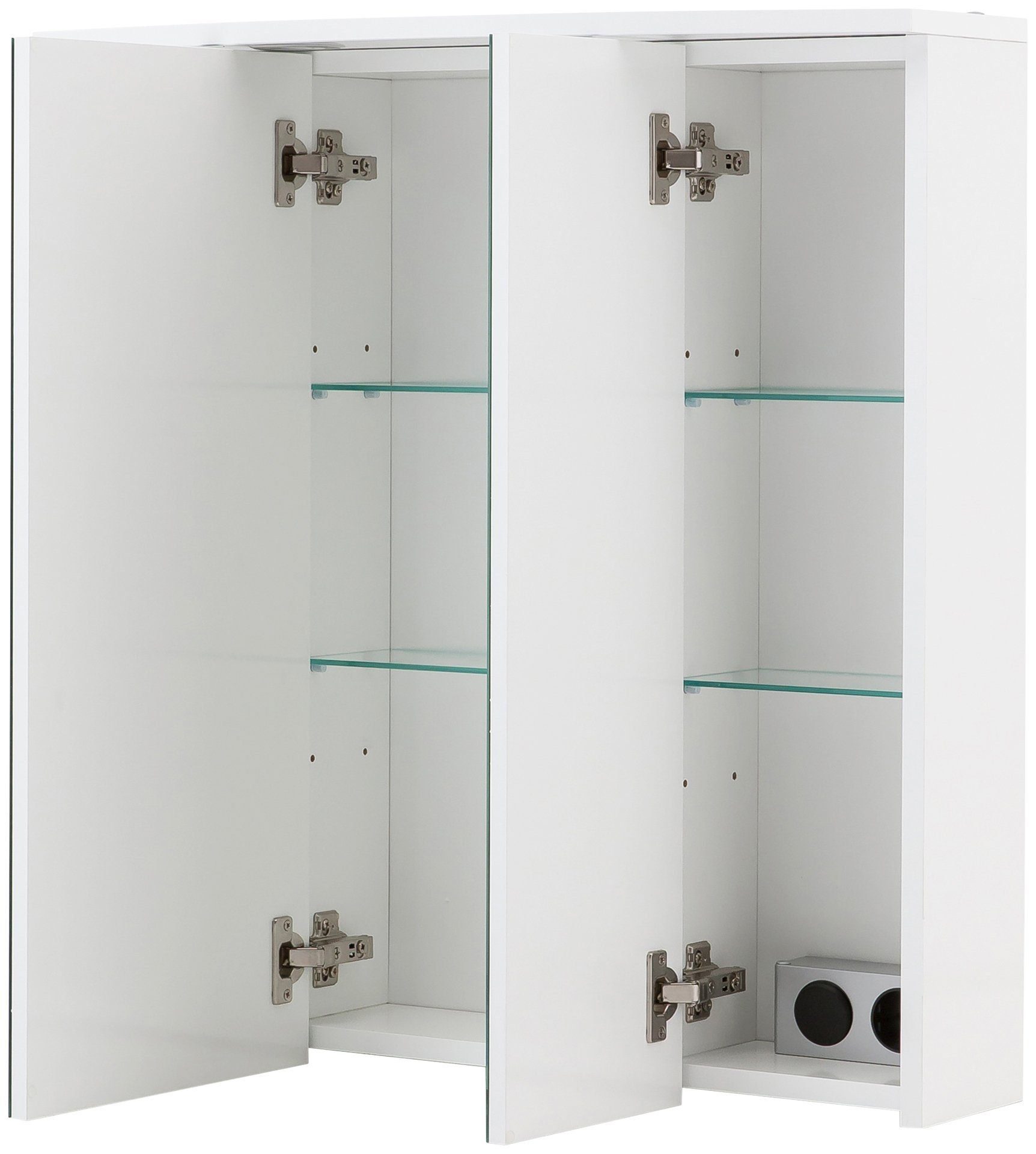 Schildmeyer Spiegelschrank Verona Breite 70 cm, 3-türig, 2 LED-Einbaustrahler, Schalter-/Steckdosenbox