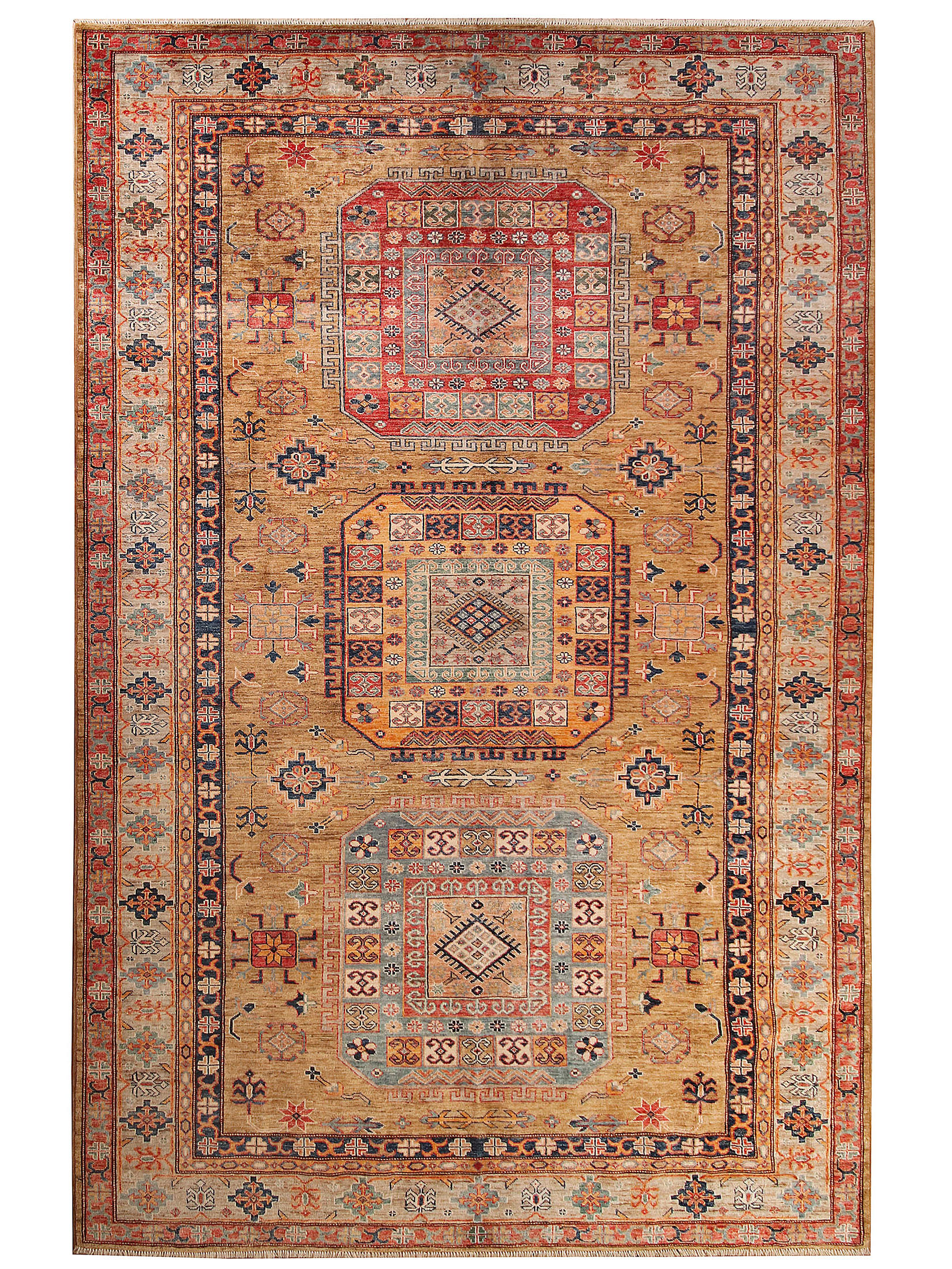 Kazak Ghazni ca. 195 x 299 cm, Unikat / Einzelstück