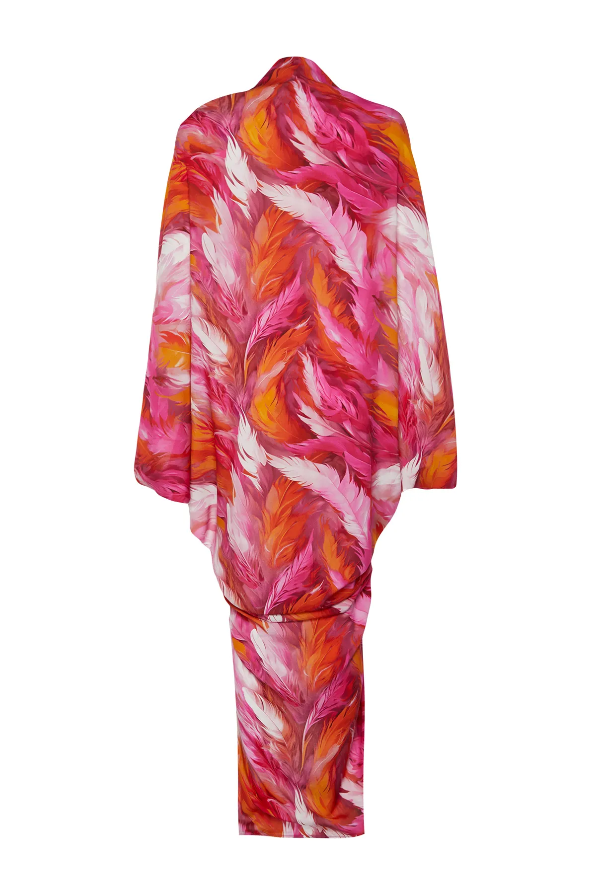 Trendyol Collection  Abstrakt gemustertes, weit geschnittenes, gerafftes Maxi-Strandkleid TBESS23EL00274