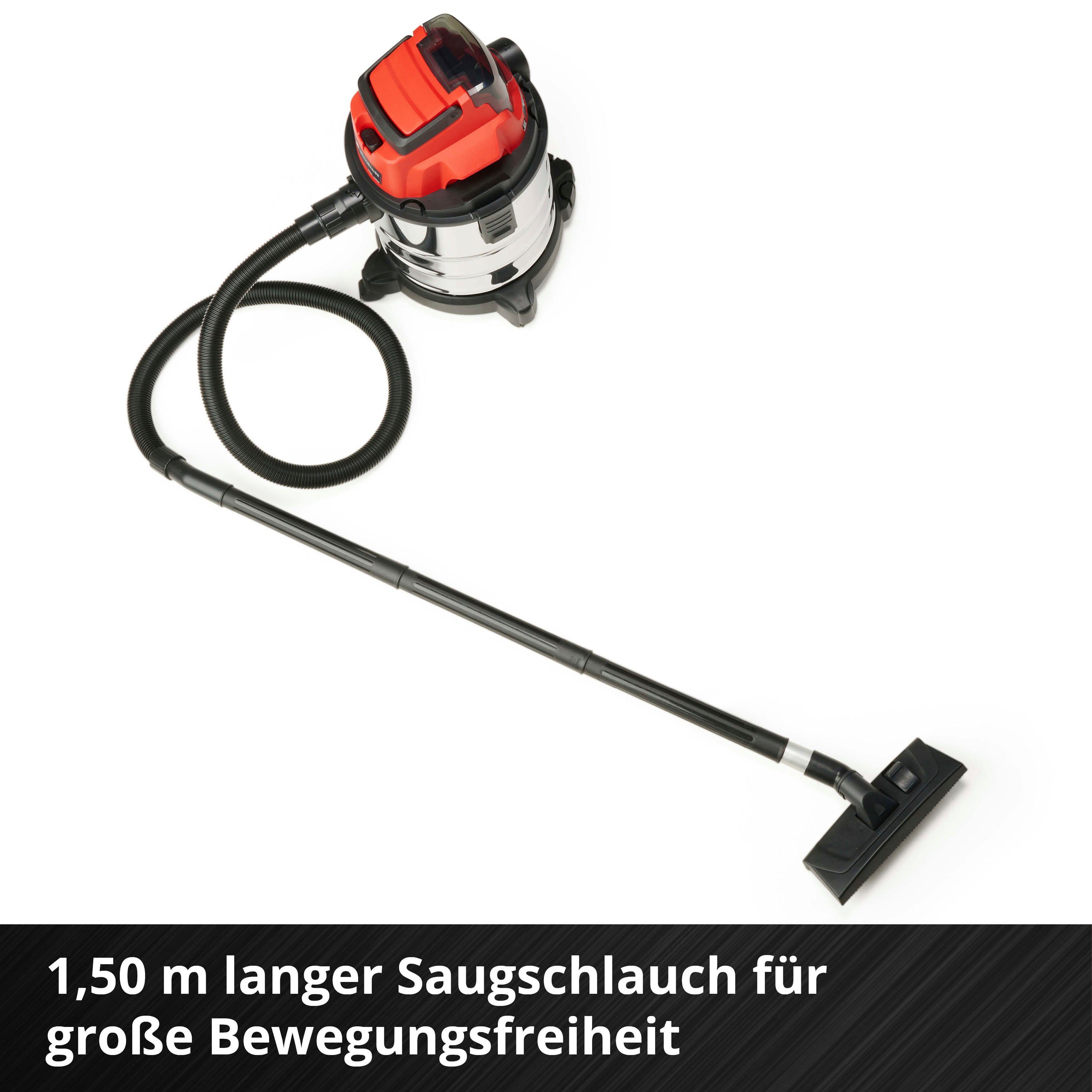 Einhell Nass-Trocken-Akkusauger TC-VC 18/20 Li S - Solo, 900 W, mit Beutel, Power X-Change, ohne Akku und Ladegerät