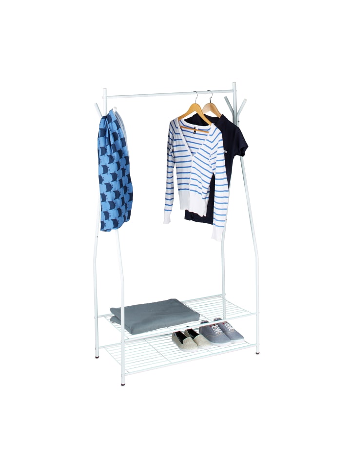 relaxdays Kleiderständer in Weiß-Grau - (B)90 x (H)162 x (T)40 cm günstig kaufen onesize