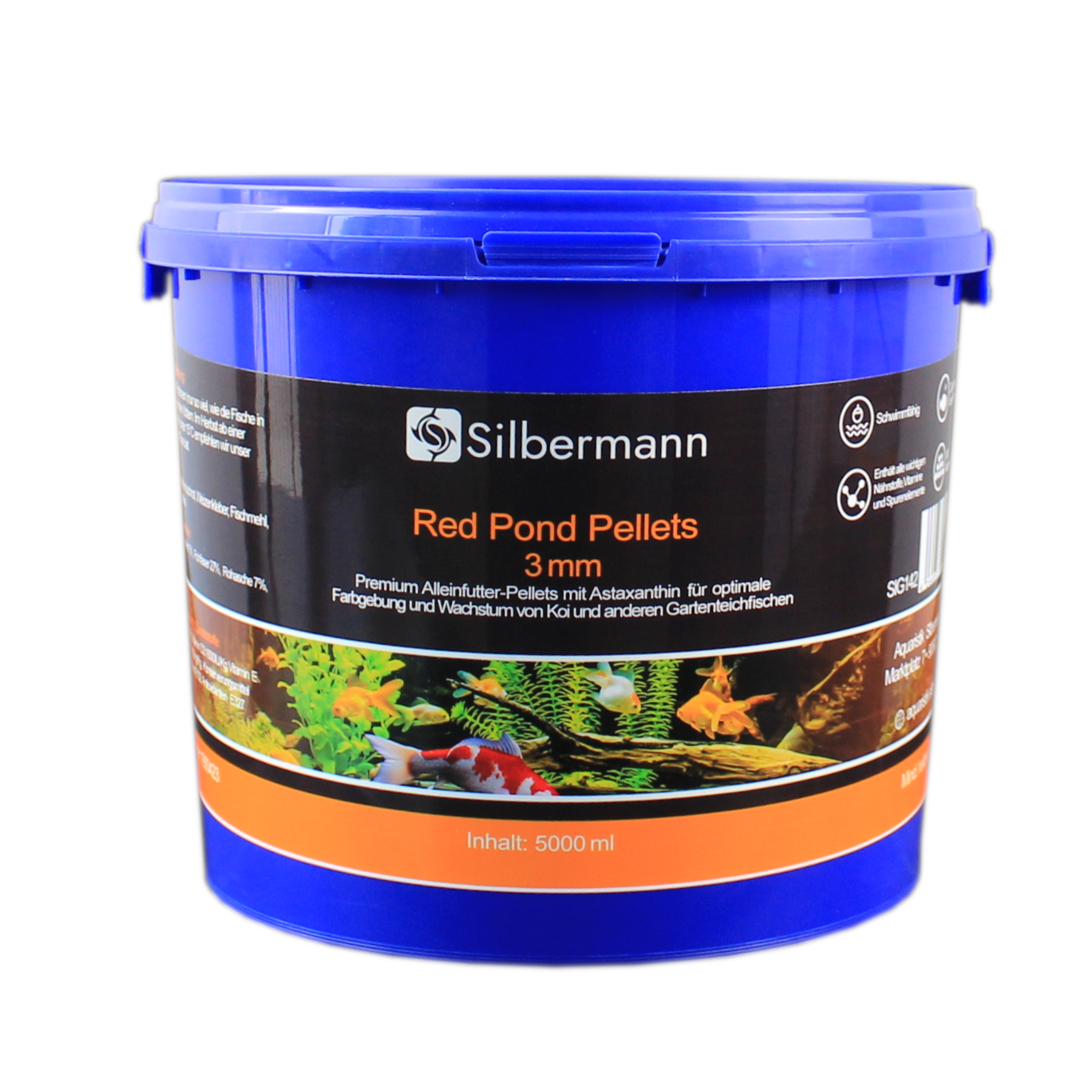 Silbermann Hauptfutter Silbermann Red Pond Pellets 3 mm 5 kg