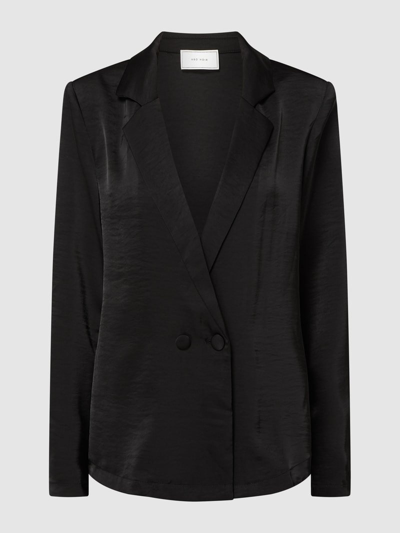 Blazer aus Satin Modell 'Leelou' in schwarz