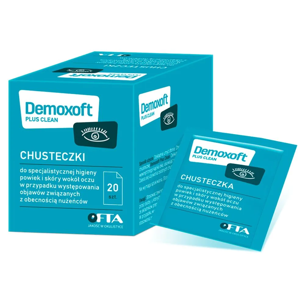 „Demoxoft Plus Clean“ servetėlės vokų ir akių srities higienai