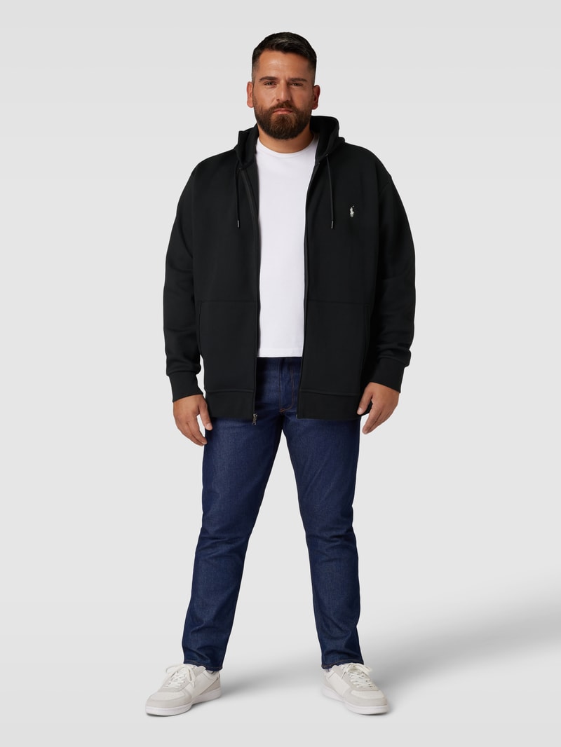 PLUS SIZE Sweatjacke mit Kapuze in schwarz