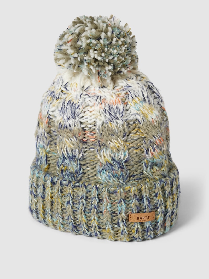 Pudelmütze mit Label-Detail Modell 'Iska' in mint