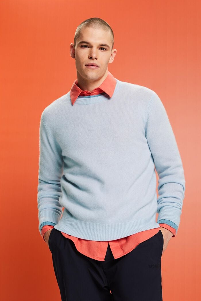 Kaschmirpullover mit Rundhalsausschnitt