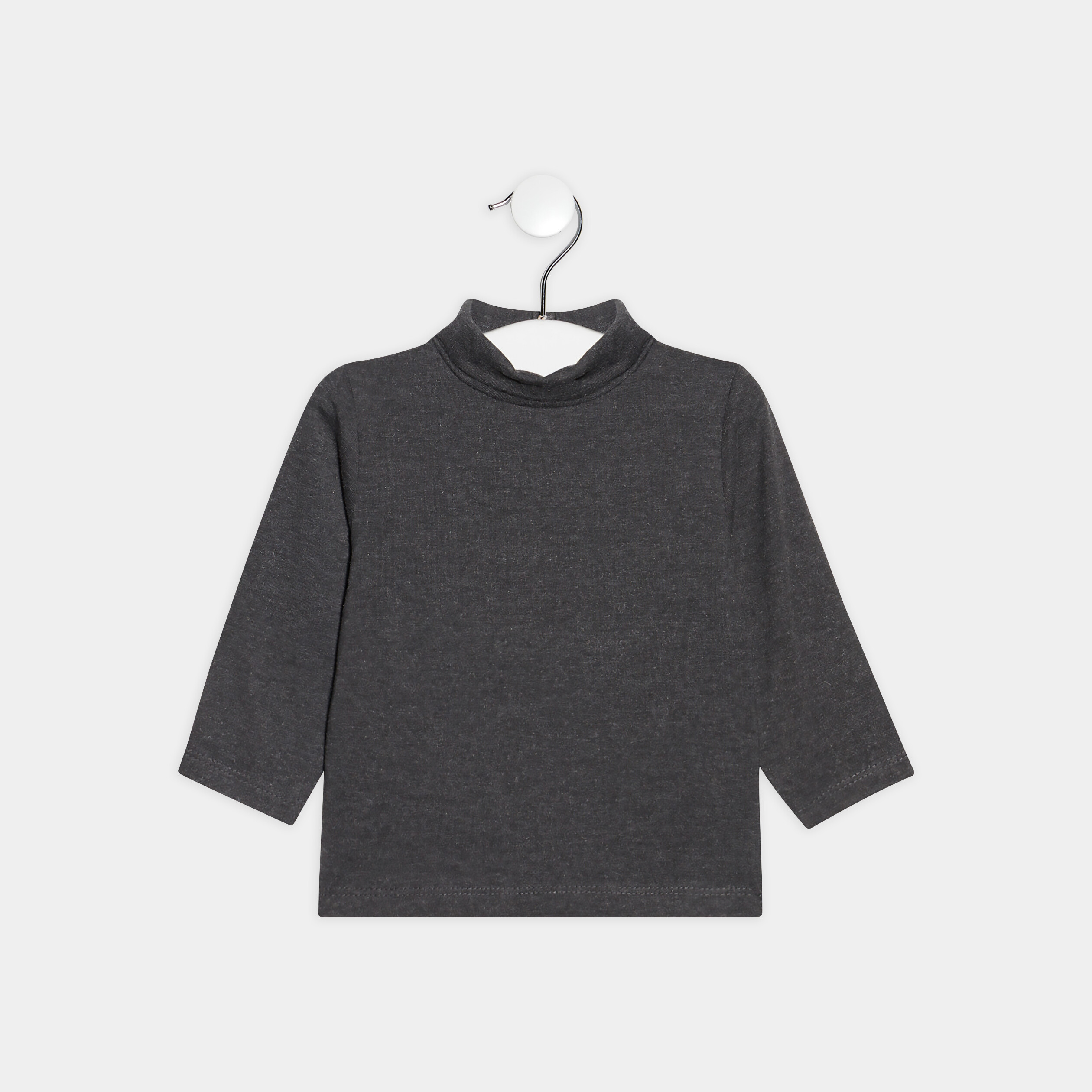 T-shirt manches longues gris foncé bébé garçon | La Halle