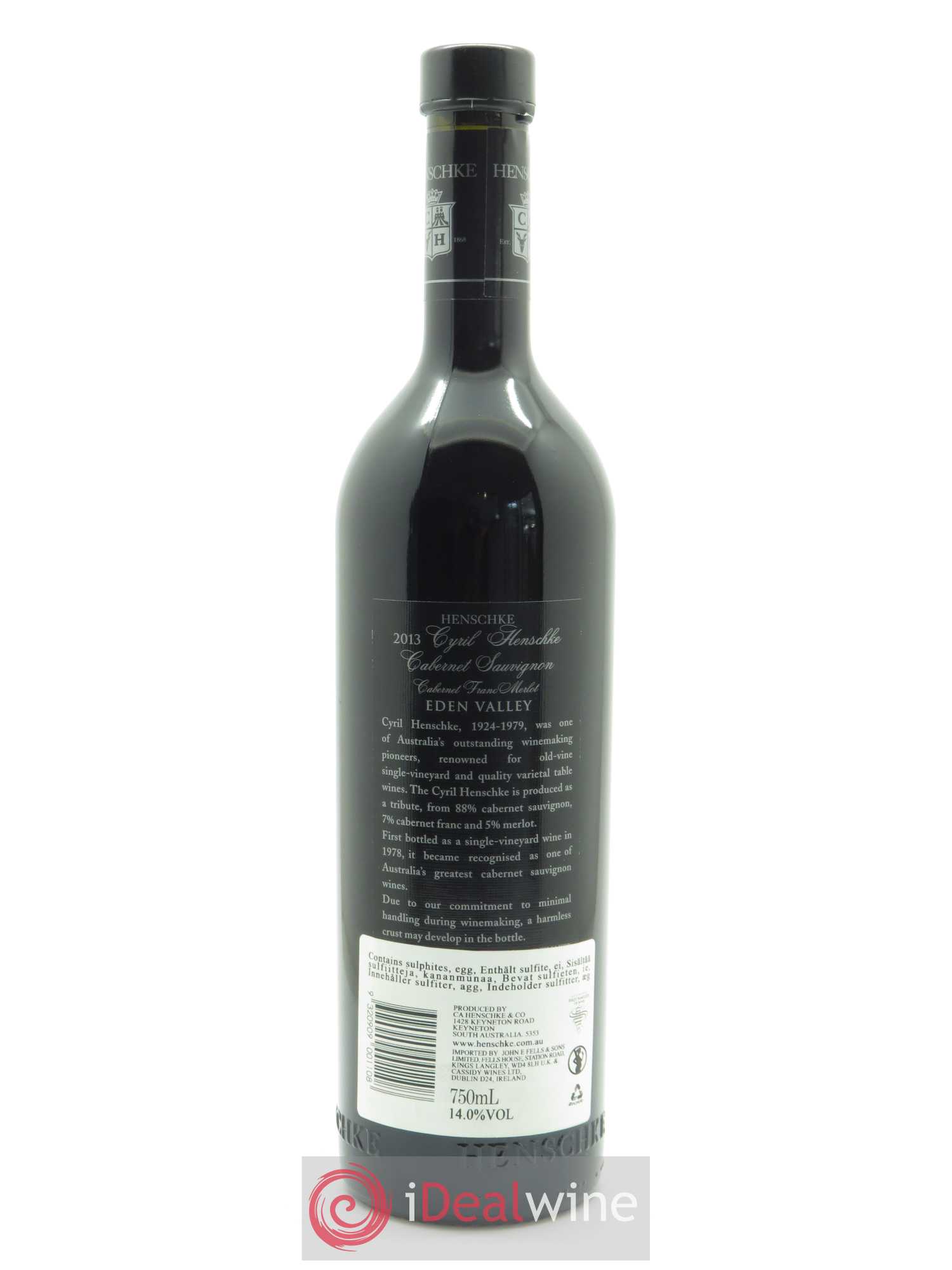Eden Valley Cyril Henschke Cabernet Sauvignon Henschke  2013 - Lot de 1 Bouteille