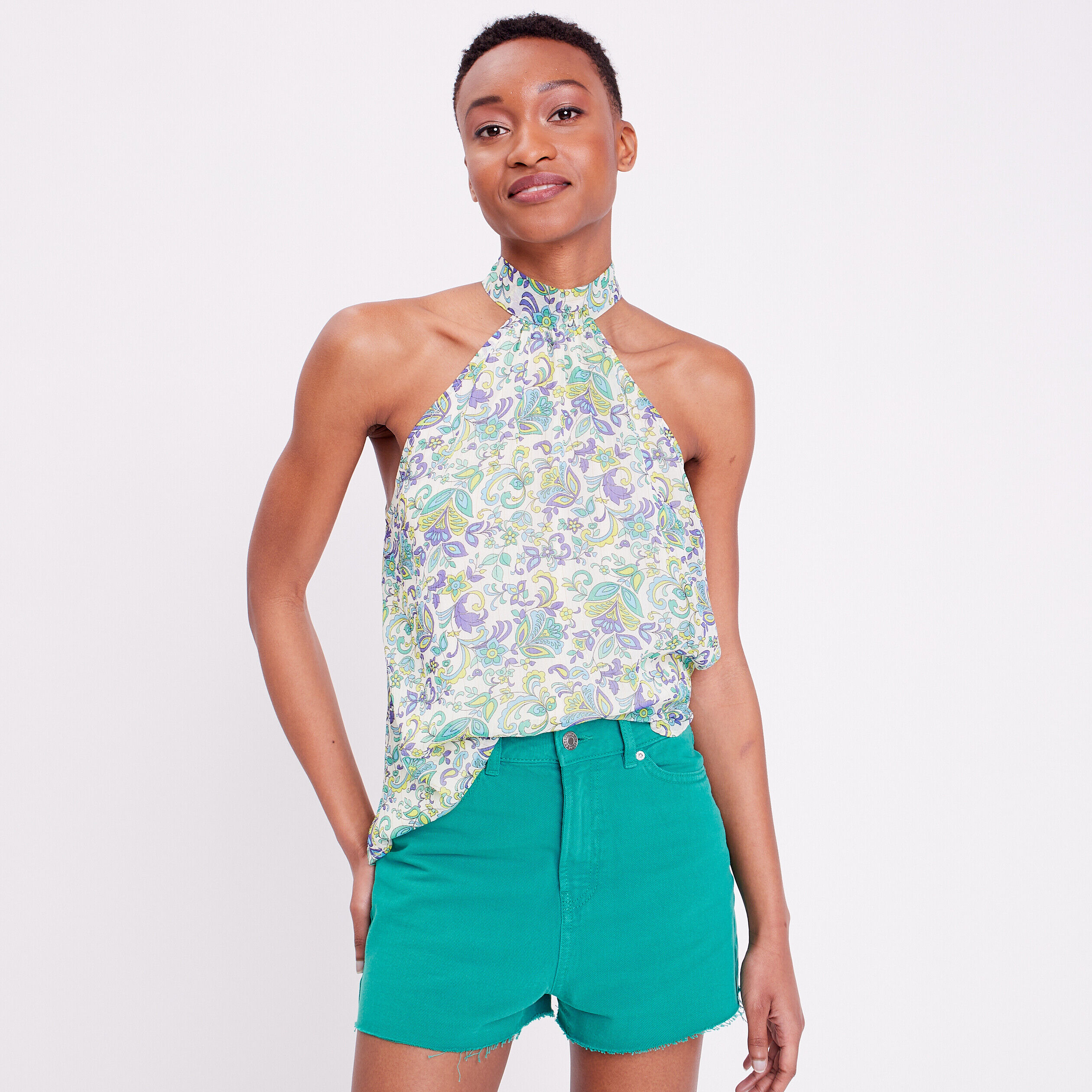 Blouse sans manches beige femme | Cache Cache