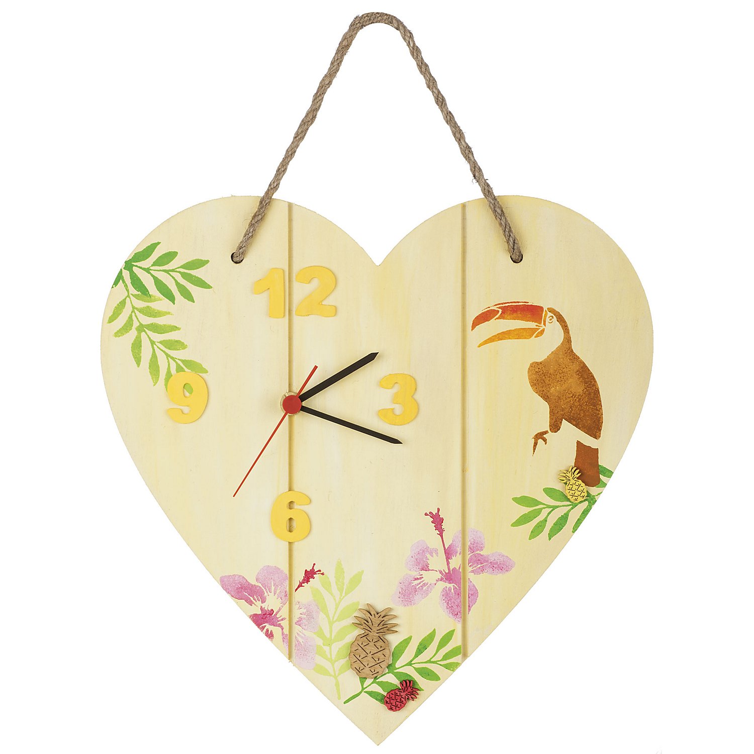 Herzen mit Aufhänger aus Holz, 40 cm und 30 cm, 2 Stück