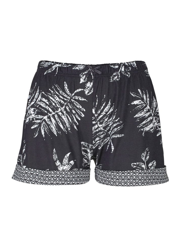 LASCANA Shorty in schwarz-gemustert günstig kaufen