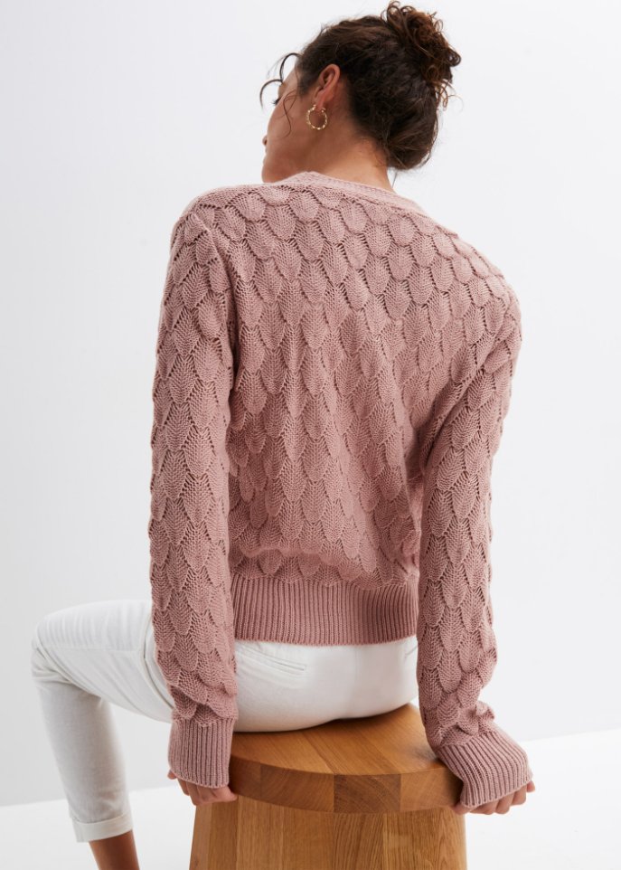 Ajour-Strickjacke