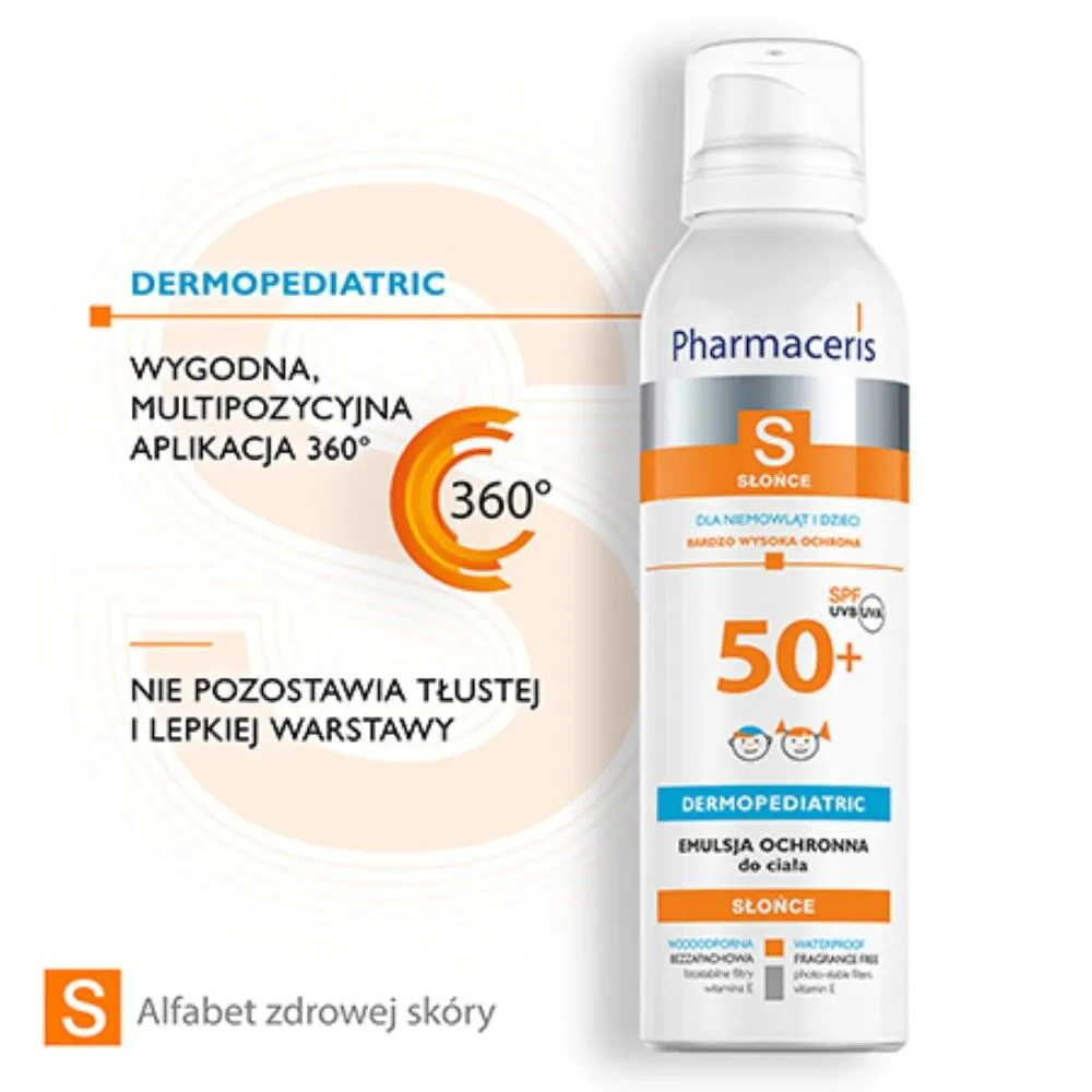 „Pharmaceris S“ apsauginė emulsija kūdikiams ir vaikams su SPF50+