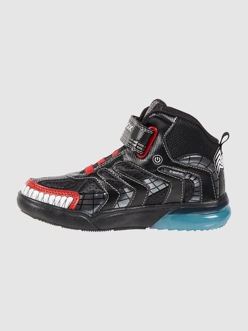 High Top Sneaker mit 'Spider-Man'-Prints in schwarz
