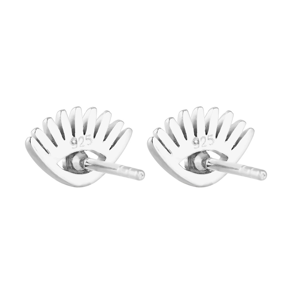 Elli Elli Boucles d'Oreilles Evil Eye avec des Cristaux Clous d'Oreille Femme - (925/1 Boucles d'oreilles