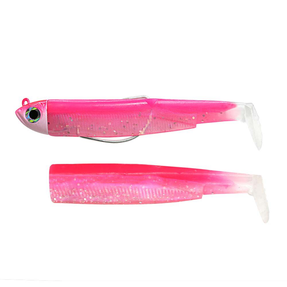 Fiiish dvojna kombinacija mehke vabe (2 vnaprej nameščeni vabi) Black Minnow 120 Shore 12cm 12g