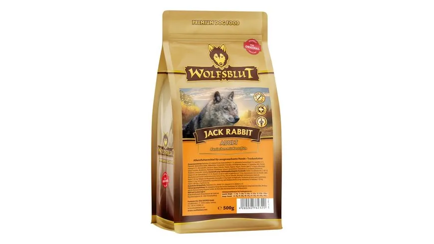 Wolfsblut Hundetrockenfutter Jack Rabbit - Kaninchen mit Gemüse 500 g